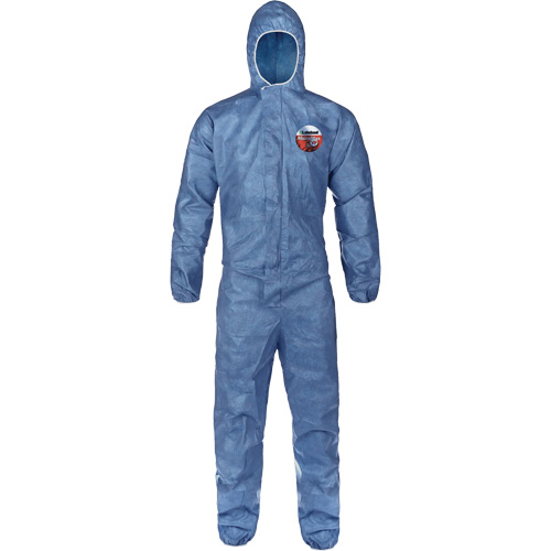 Hooded Coveralls, 3X-Large, Blue, MicroMax® VP