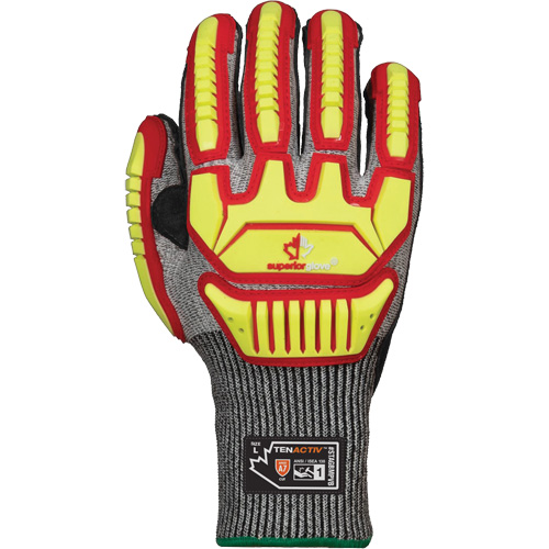 STAGBMPVB Impact Resistant Gloves with ErgoHyde Palms, Medium, 13 Gauge, ASTM ANSI Level A7