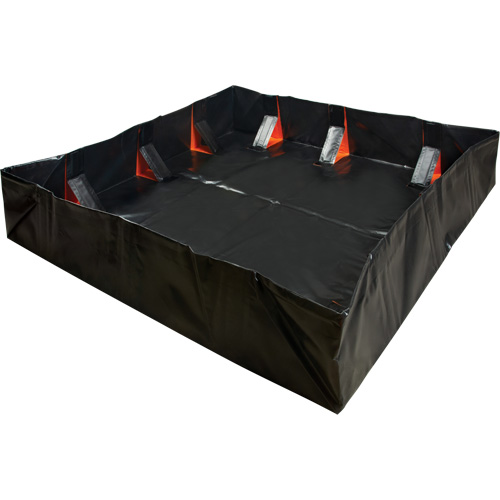 IBX Wall Pop-Up Berm, 2244 US gal. Capacity, 12' W x 25' L x 12" H, Snap-Up Bracket