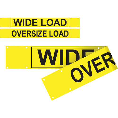 Double Sided Wide Load/Oversized Load Banner, Vinyl, 96" W x 12" H