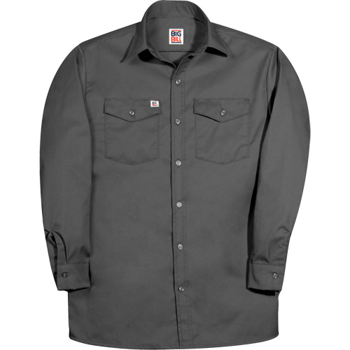 Premium Long-Sleeve Work Shirt, Men's, 4X-Large, Charcoal