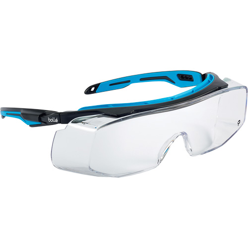 TRYON OTG Ultra-Wraparound Safety Glasses, Clear Lens, Anti-Fog/Anti-Scratch