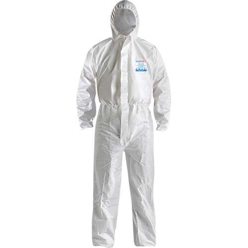 CoverMe™ XP1800 Type 5/6 Coveralls with Hood, 4X-Large, White, Microporous