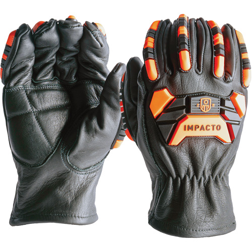 Impact & Cut Protection Gloves, 10, Cowhide Palm