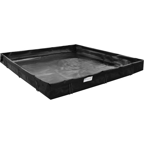 Spill Containment Berm, 2992 US gal. Capacity, 40' W x 10' L x 1" H, L-Bracket