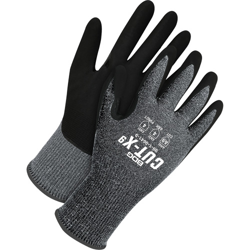 Cut-Resistant Touch Screen Gloves, 5, 18 Gauge, Foam NBR Coated, ASTM ANSI Level A9