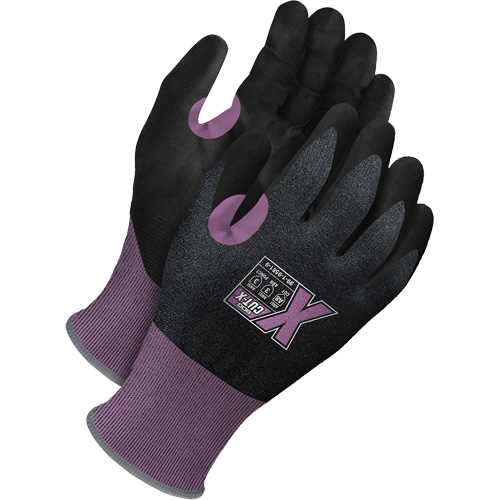 Cut-Resistant Touch Screen Gloves, 7, 21 Gauge, Polyurethane Coated, ASTM ANSI Level A8