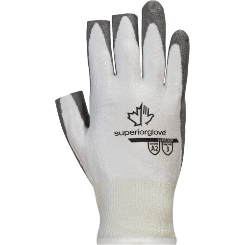 Superior Touch® SSXPU3OF Open-Finger Gloves, 10, 13 Gauge, Polyurethane Coated, ASTM ANSI Level A2