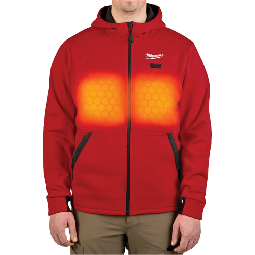 M12™ Heated Hoodie (Jacket Only), Men's, Large, Red, Poly-Cotton
