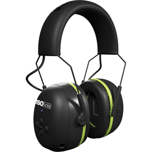 Black & Green Air Defender Bluetooth Earmuffs, Headband Style, 24 dB