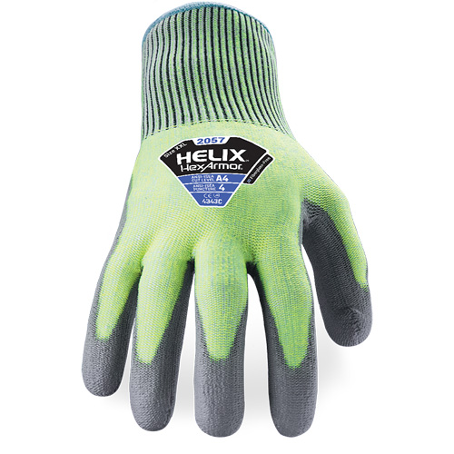 Helix® 2057 Abrasion- & Cut-Resistant Gloves, 9/Large, 13 Gauge, Polyurethane Coated, ASTM ANSI Level A4/EN 388 Level C