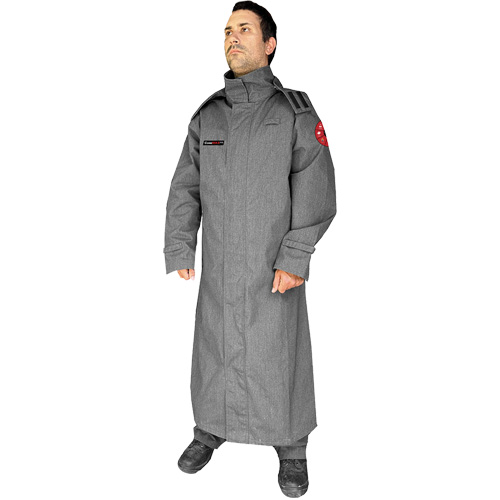 CoreMAX FR 52" Jacket with Attached Hood, 3X-Large, Grey
