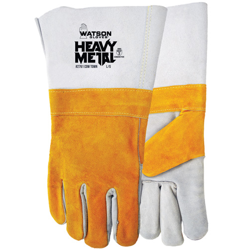 Cow Town Flame-Resistant Gloves, Split Cowhide, Size X-Large