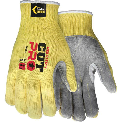CutPro® Cut Resistant Work Gloves with Split Leather Palm, Small, 7 Gauge, ASTM ANSI Level A3