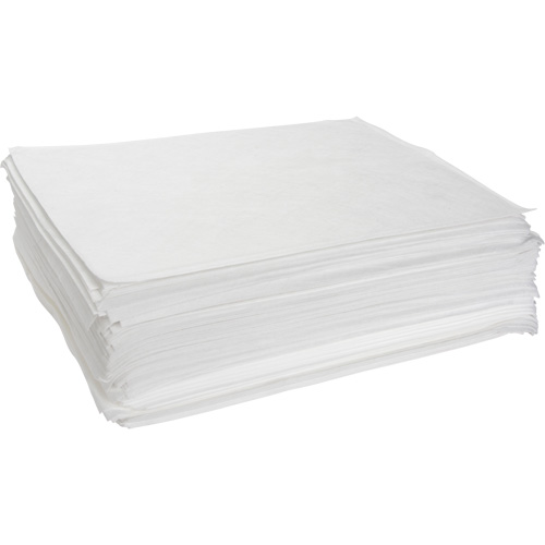 Meltblown Sorbent Pads, Oil Only, 15" x 19", 14 gal. Absorbancy