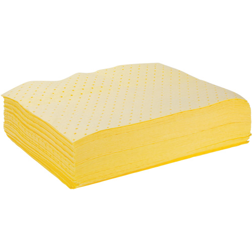 Bonded Sorbent Pads, Hazmat, 15" x 19", 10 gal. Absorbancy