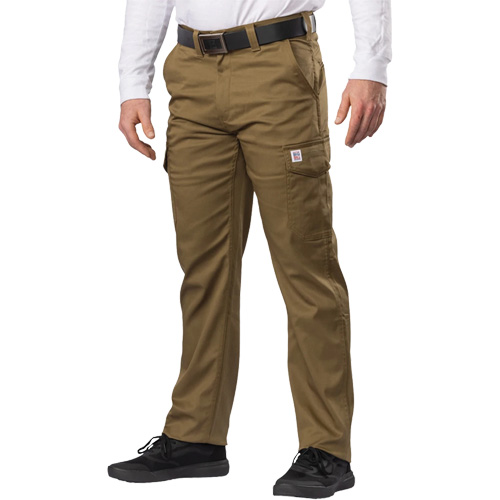 Big Flex Cargo Pants, Poly-Cotton/Spandex, Military Olive Green, Size 28