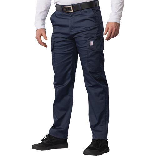 Big Flex Cargo Pants, Poly-Cotton/Spandex, Navy Blue, Size 58