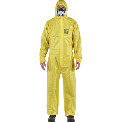AlphaTec® 2300 STANDARD Bound Model 147 Coveralls, 3X-Large, Yellow, Polyethylene Laminate/Polypropylene