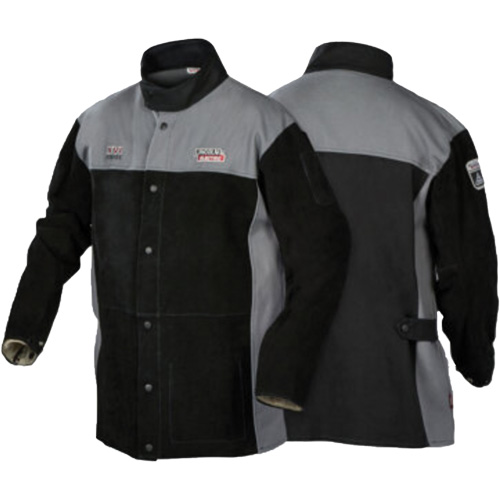 XVI Series Heavy-Duty FR Welding Jacket, Leather, 5X-Large, Black