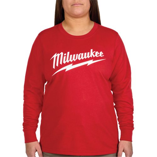 GRIDIRON Long Sleeve Logo T-Shirt, Women's, X-Large, Red