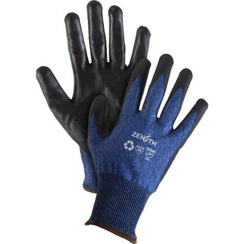 Eco-Friendly Stretch Cut-Resistant Gloves, 11, 18 Gauge, Polyurethane Coated, ASTM ANSI Level A5