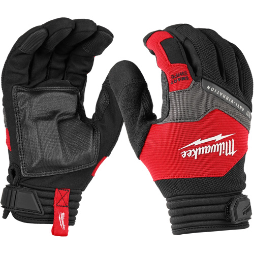Anti-Vibration Work Gloves, Size Large, Synthetic Palm