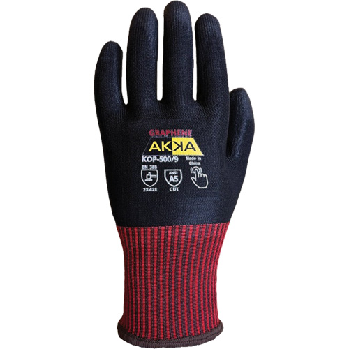 KOP-500 High Cut-Protection Gloves, 8, 13 Gauge, Polyurethane Coated, ASTM ANSI Level A5/EN 388 Level E