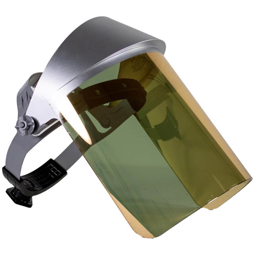 Heat Reflective Face Shield, Polycarbonate, Ratchet Suspension