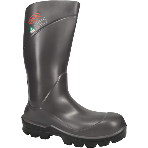 Boss® Footwear Full Safety Boot, Polyurethane, Steel Toe, Size 11, Impermeable