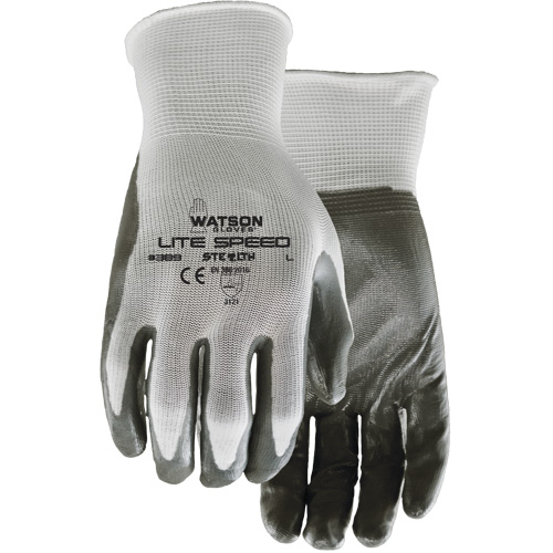 389 Stealth Lite Speed Gloves, X-Small, Nitrile Coating, Polyester Shell