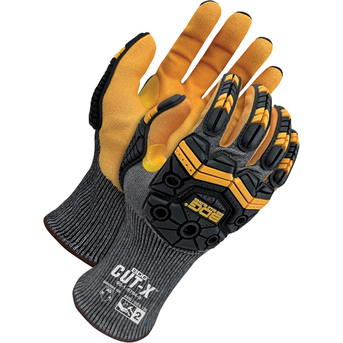 Cut-X® Cut-Resistant Touchscreen Impact Gloves, 9, Foam Nitrile Palm, Elastic Cuff