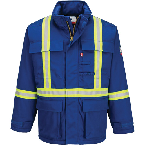 Bizflame® 88/12 Insulated Winter Parka, Blue, Large