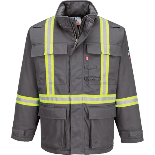 Bizflame® 88/12 Insulated Winter Parka, Grey, X-Large