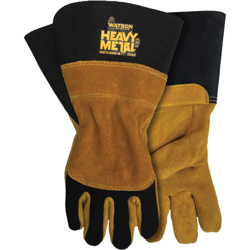 Black Velvet Mig/Stick Welding Gloves, Grain Elkhide, Size Medium