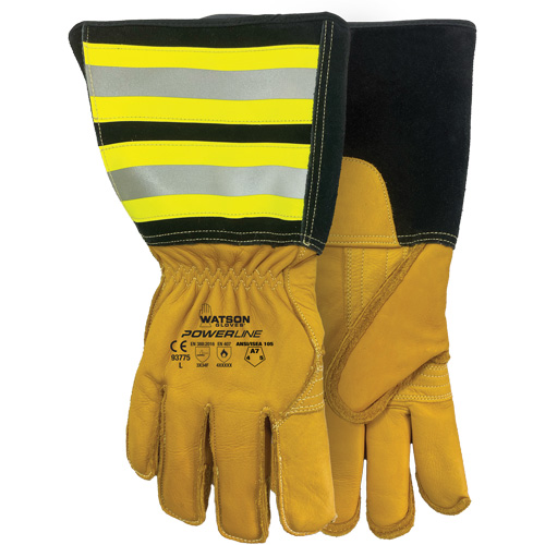 Powerline Water-Resistant Gloves, Leather, X-Large