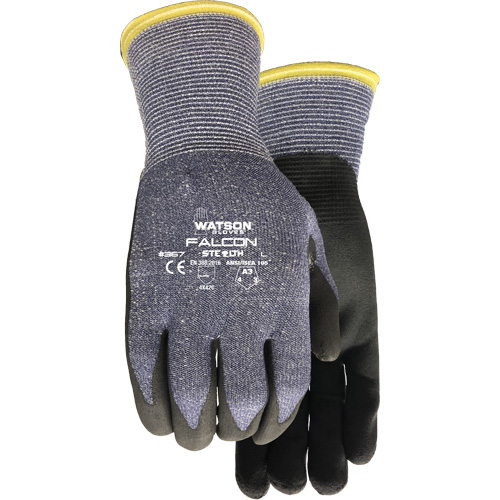 367 Stealth Falcon Cut Resistant Gloves, X-Large, 15 Gauge, Foam Nitrile Coated, ASTM ANSI Level A3/EN 388 Level C