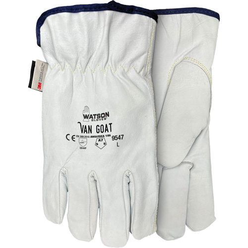9547 Van Goat Cut Protection Gloves, Medium, Grain Goatskin Palm, Polyester/Steel/Thinsulate™/Para-Aramid Inner Lining