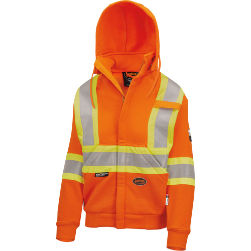 Heavyweight Safety Hoodie, Women's, Large, High Visibility Orange