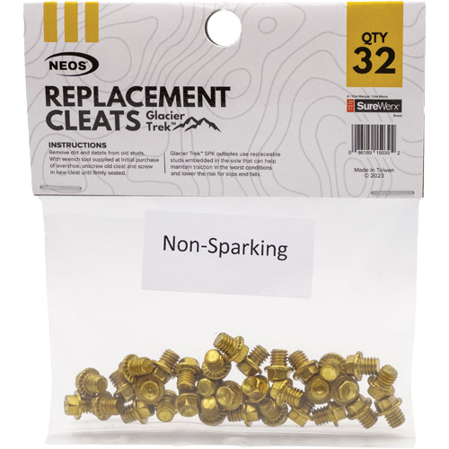 Glacier Trek Non-Sparking Replacement Cleats, Copper, Stud Traction, One Size