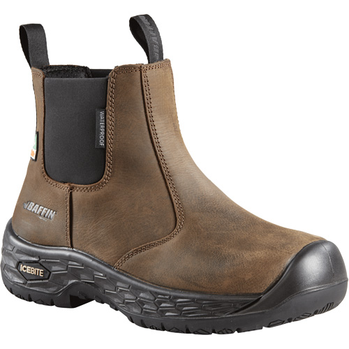Ice Crew Men's Safety Boots, Leather, Puncture Resistant Sole, Size 9-1/2