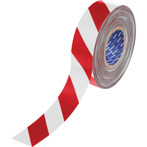 ToughStripe® Max Floor Marking Tape, 2" x 100', Polyester, Red and White