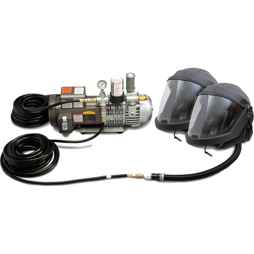 2-Worker DEFENDER Supplied Air Shield & Helmet System