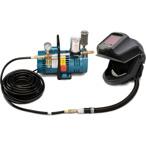 1-Worker DEFENDER Supplied Air Shield & Flip-Front Welding Helmet System