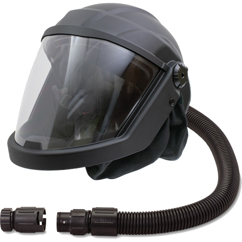 DEFENDER Supplied Air Respirator Shield & Helmet with Cooler, Universal, Facepiece