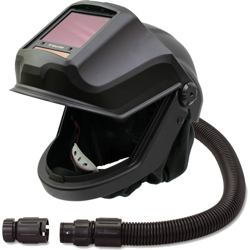 DEFENDER Supplied Air Respirator Shield & Flip-Front Welding Helmet with ADF & Cooler, Universal, Facepiece
