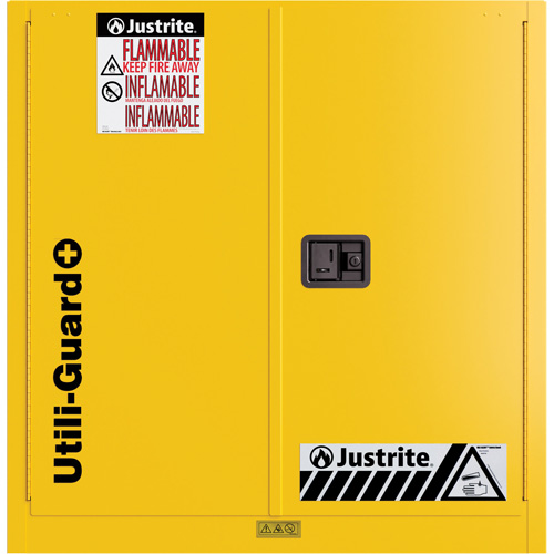 Utili-Guard+ Flammable Safety Cabinet, 30 gal., 1 Door, 43" W x 44" H x 22" D