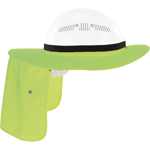 Chill-Its 6661 Universal Hard Hat Brim with Neck Shade, Hi-Vis Lime