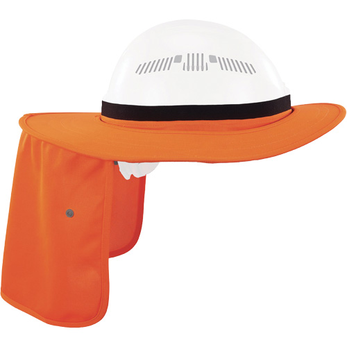 Chill-Its 6661 Universal Hard Hat Brim with Neck Shade, Hi-Vis Orange