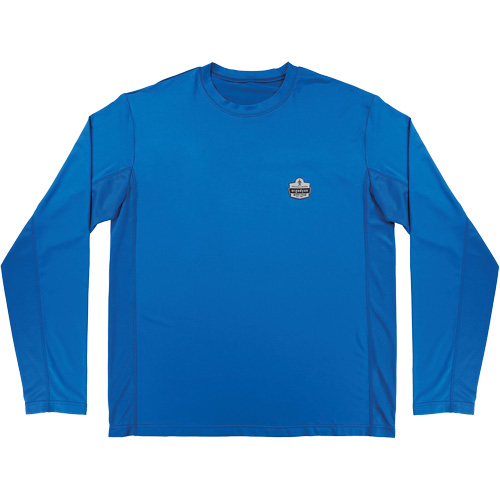 Chill-Its 6689 Cooling Long Sleeve Sun Shirt with UV Protection, Blue, Large